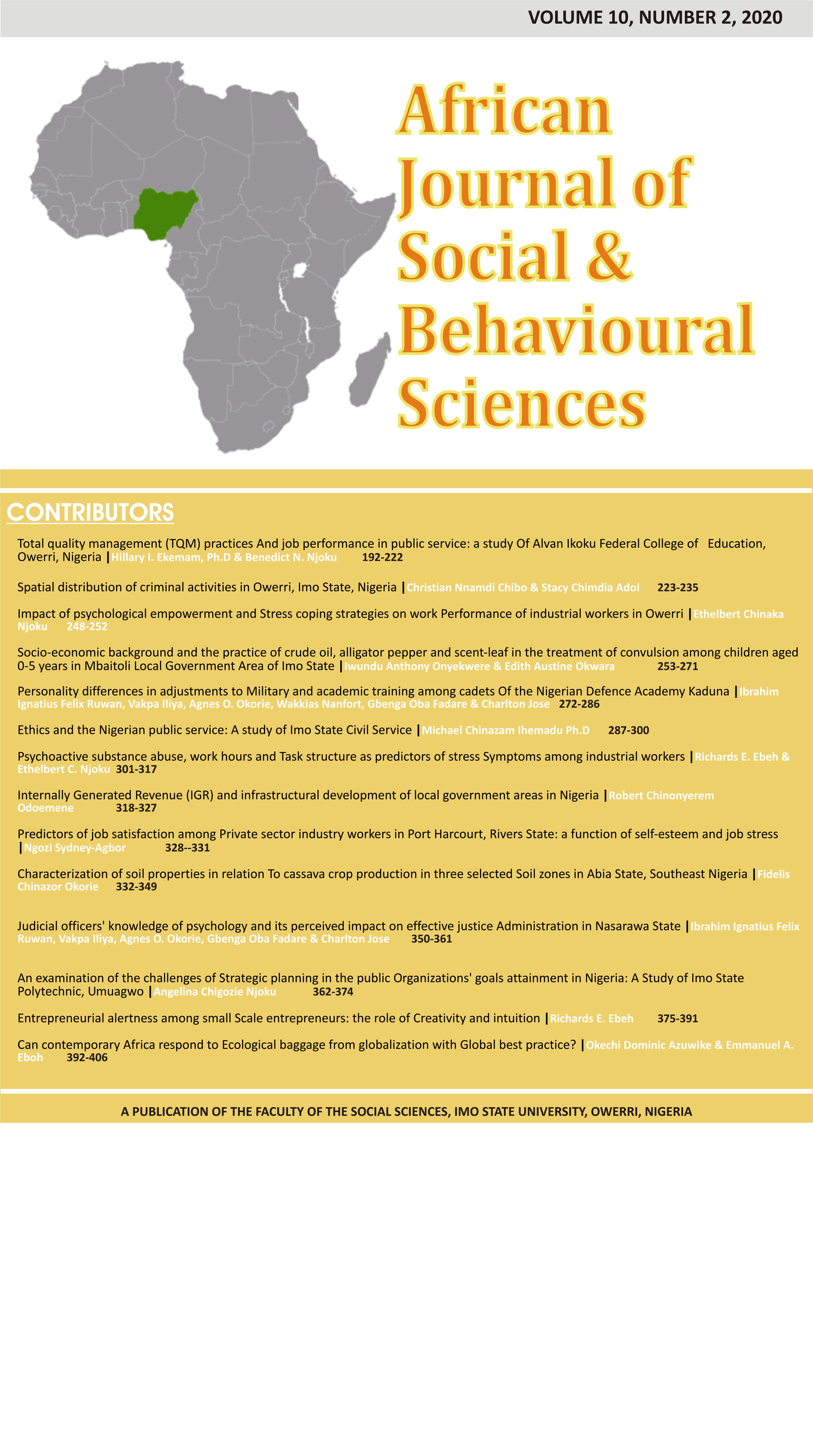 PSYCHOACTIVE SUBSTANCE ABUSE, WORK HOURS AND TASK STRUCTURE AS PREDICTORS OF STRESS SYMPTOMS AMONG INDUSTRIAL WORKERS
